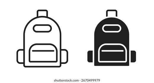 Rucksacksymbol. doodle-Grafikvektoren