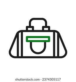 Icono de la mochila duocolor negro ilustración de deporte elemento vector y símbolo perfecto.