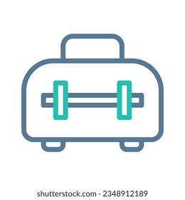 Backpack icon duocolor green light grey colour sport illustration vector element and symbol perfect.