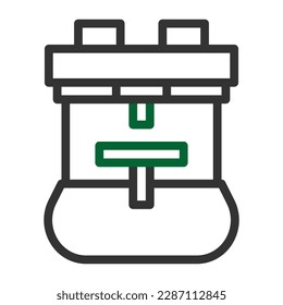backpack icon duocolor grey green colour military illustration vector army element and symbol perfect. Icon sign from modern collection for web.