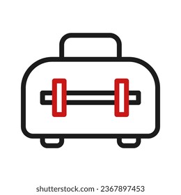Backpack icon duocolor red black sport illustration vector element and symbol perfect.