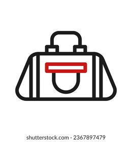 Backpack icon duocolor red black sport illustration vector element and symbol perfect.