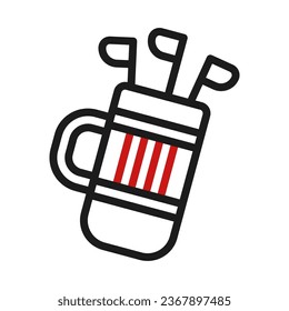Icono de mochila duocolor negro ilustración de deporte elemento vector y símbolo perfecto.