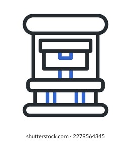 backpack icon duocolor style grey blue colour military illustration vector army element and symbol perfect. Icon sign from modern collection for web.