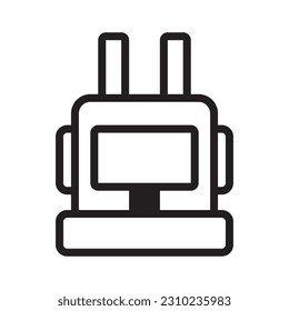 icono de mochila duotone color negro vector militar elemento de ejército y símbolo perfecto.