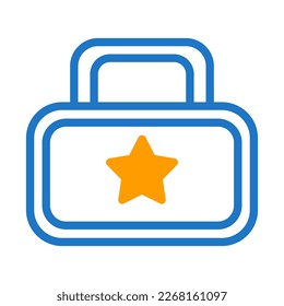 backpack icon duotone blue orange style military illustration vector army element and symbol perfect. Icon sign from modern collection for web.