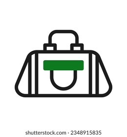 Backpack icon duotone green black colour sport illustration vector element and symbol perfect.