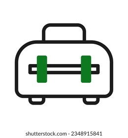 Backpack icon duotone green black colour sport illustration vector element and symbol perfect.