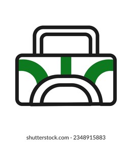Backpack icon duotone green black colour sport illustration vector element and symbol perfect.