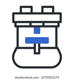 backpack icon duotone grey blue style military illustration vector army element and symbol perfect. Icon sign from modern collection for web.