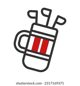 Backpack icon duotone red black colour sport illustration vector element and symbol perfect.