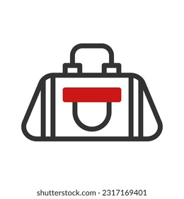 Backpack icon duotone red black colour sport illustration vector element and symbol perfect.
