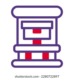 backpack icon duotone style duotone red purple colour military illustration vector army element and symbol perfect. Icon sign from modern collection for web.