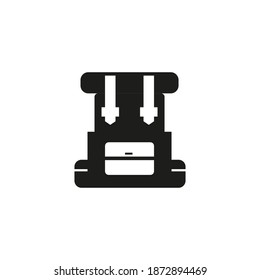 backpack icon element of camping icon for mobile concept and web apps. Thin line backpack icon can be used for web and mobile. Premium icon on white background
