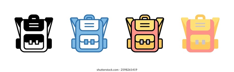 Backpack Icon Element For Design