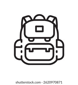 backpack icon. Element of education for mobile concept and web apps icon. Thin line icon for website design and development, app development. Premium icon on white background.