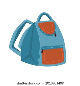 Backpack icon. Flat design. isolated on white background.