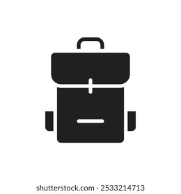 Backpack icon Flat line illustration
