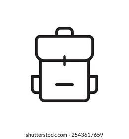 Backpack icon Flat line illustration