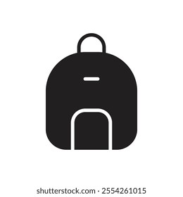 Backpack icon Flat line illustration