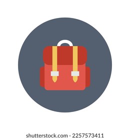 Backpack icon, Flat vector illustration for web and mobile interface, EPS 10