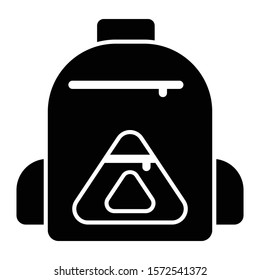 backpack icon glyph vector design