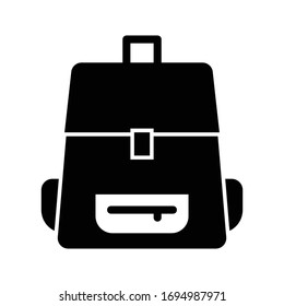 Backpack icon glyph vector design