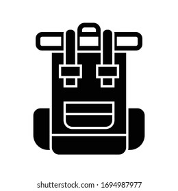Backpack icon glyph vector design