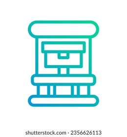 Backpack icon gradient green blue colour military vector army element and symbol perfect.