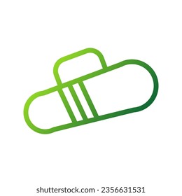 Icono de mochila gradiente color verde ilustración de deporte elemento vector y símbolo perfecto.