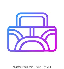 Backpack icon Gradient purple sport illustration vector element and symbol perfect.