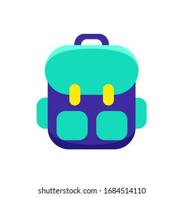 Rucksack-Symbol. Grafische Elementgrafik auf weißem Hintergrund.