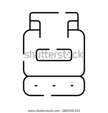 Backpack icon illustrating concepts of adventure, travel, camping, hiking, journey, and exploration for outdoor activities and vacation planning, designed as a simple graphic element