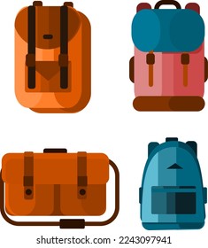 backpack. backpack icon. backpack illustration. flat backpack design