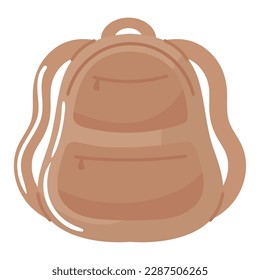 Ilustración de icono de mochila aislada en el diseño de fondo vectorial