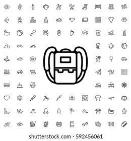 backpack icon illustration isolated vector sign symbol. Baby icons vector set.