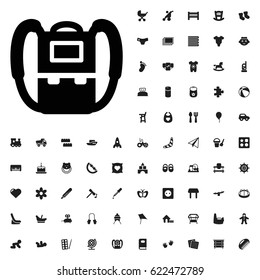 Backpack icon illustration isolated vector sign symbol. baby icons vector set. on white background