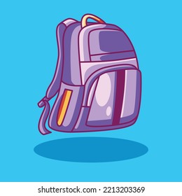 Ilustración de icono de mochila Estilo moderno