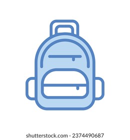 Backpack icon isolate white background vector stock illustration