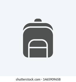 Backpack icon isolated on light background. Bag symbol modern, simple, vector, icon for website design, mobile app, ui. Vector Illustration
