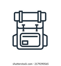 Backpack icon isolated on a white background. Backpack symbol for web and mobile apps.
