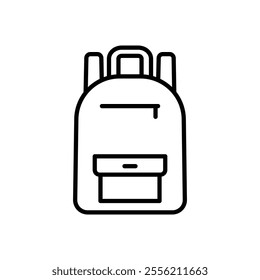 Backpack icon isolated on white background