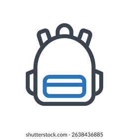 A backpack icon Isolated On White Background