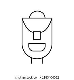 Backpack icon. isolated vector flat icon.