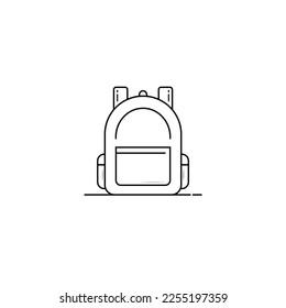 Backpack icon isolated vector graphics