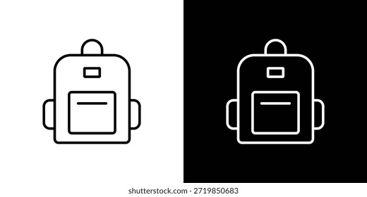Rucksacksymbol - Linienstil. Symbolvorlagenentwurf