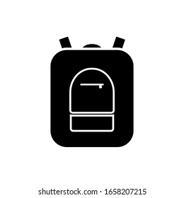 Backpack icon. Line style. Vector against a white background