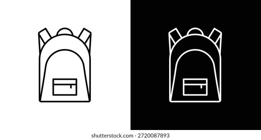 Icono de mochila icono de Vector lineal. Líneas de trazo editables.