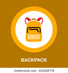 Backpack icon. Logo element illustration. Backpack symbol design from 2 colored collection. Simple Backpack concept. Can be used in web and mobile