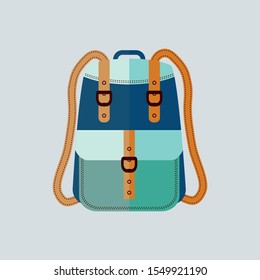 Backpack icon. Logo element illustration. Backpack symbol design, web silhouette isolated on white background. Simple Backpack concept. Can be used in web and mobile